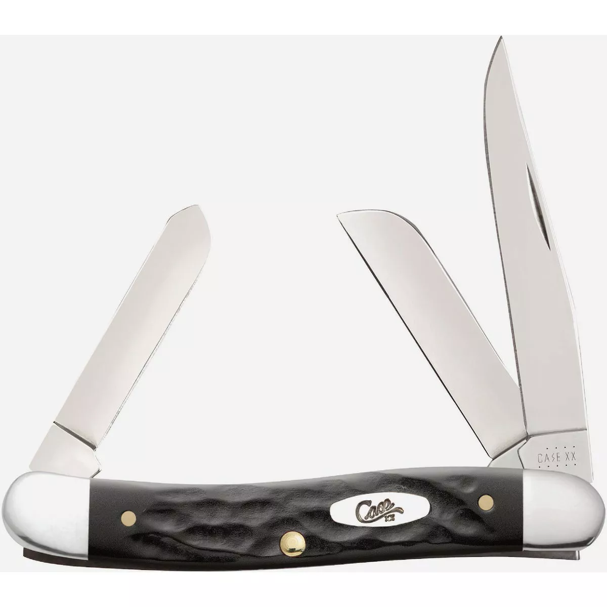 Case 2.55 In. Rough Black Synthetic Jig Medium Stockman Pocket Knife