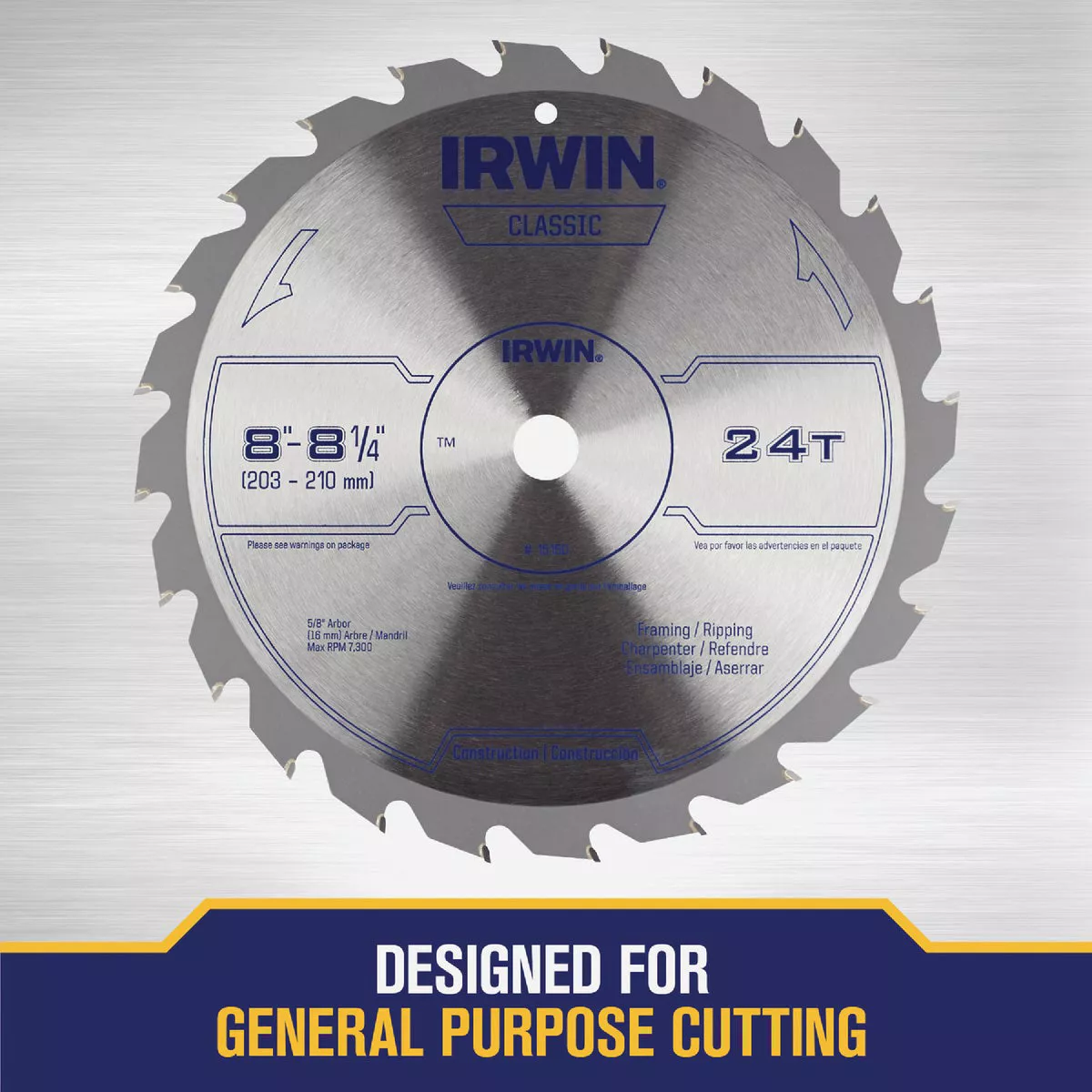 Irwin Classic Series 8-1/4 In. 24-Tooth General Purpose Circular Saw Blade - photo 4