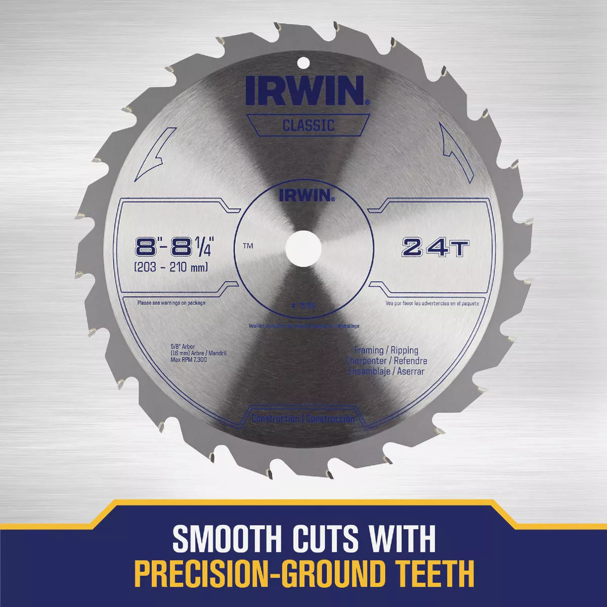 Irwin Classic Series 8-1/4 In. 24-Tooth General Purpose Circular Saw Blade - photo 5