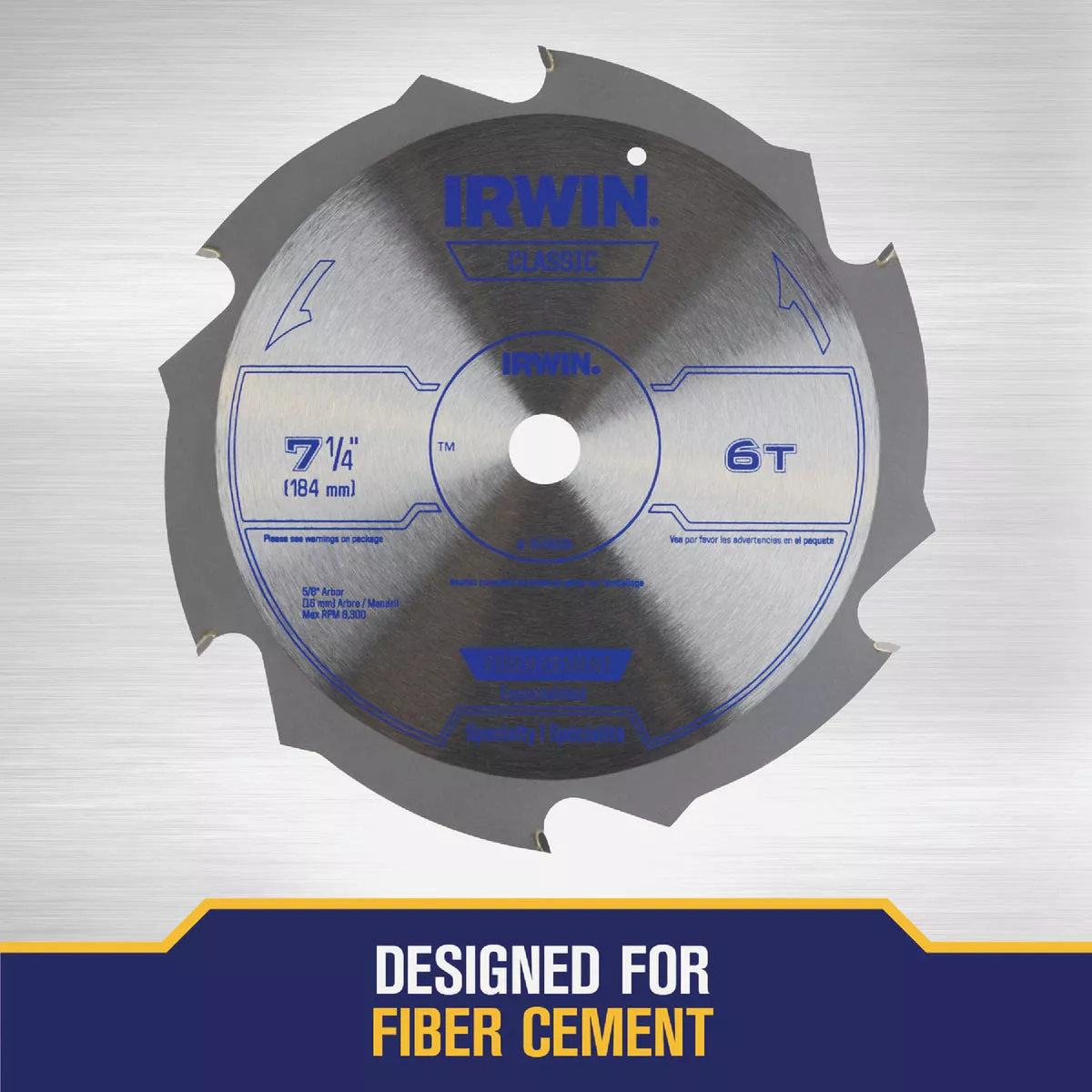 Irwin Classic Series 7-1/4 In. 6-Tooth Fiber Cement Circular Saw Blade - photo 4