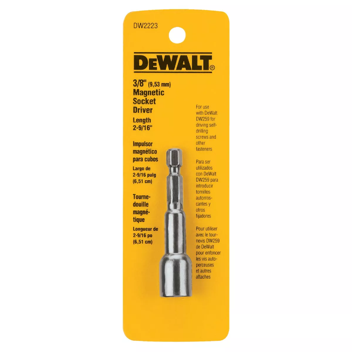 DEWALT 3/8 In. x 2-9/16 In. Magnetic Nutdriver Bit