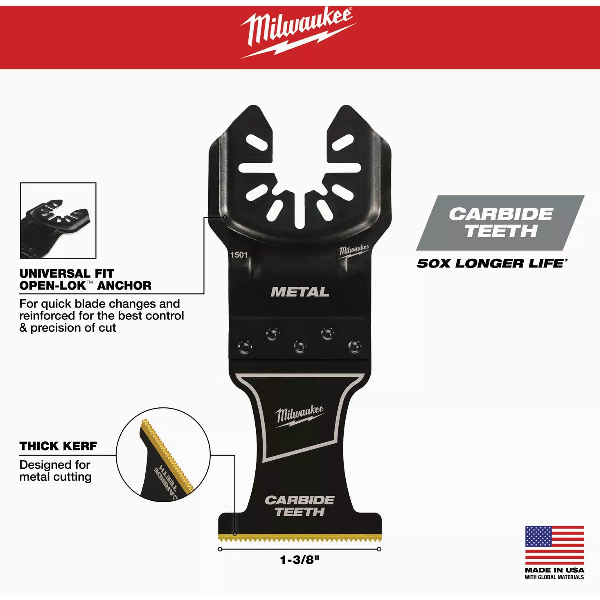 Milwaukee 15-Piece Multi-Tool Oscillating Blade Set with Modular Case - photo 6