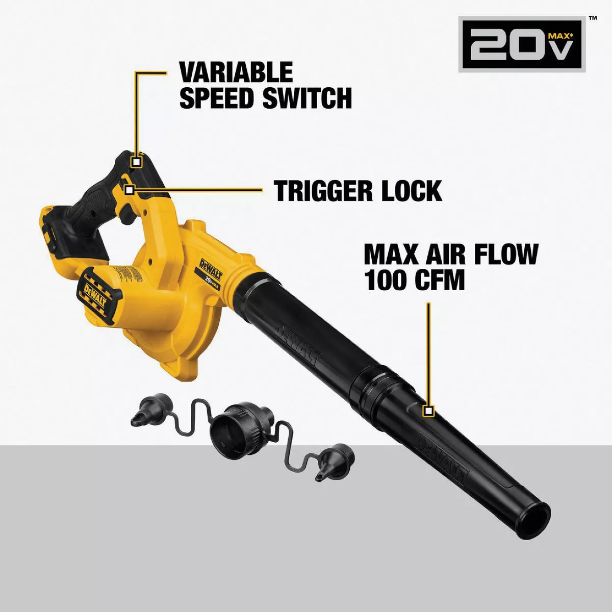 DEWALT 20V MAX Compact Cordless Jobsite Blower (Tool Only) - photo 3
