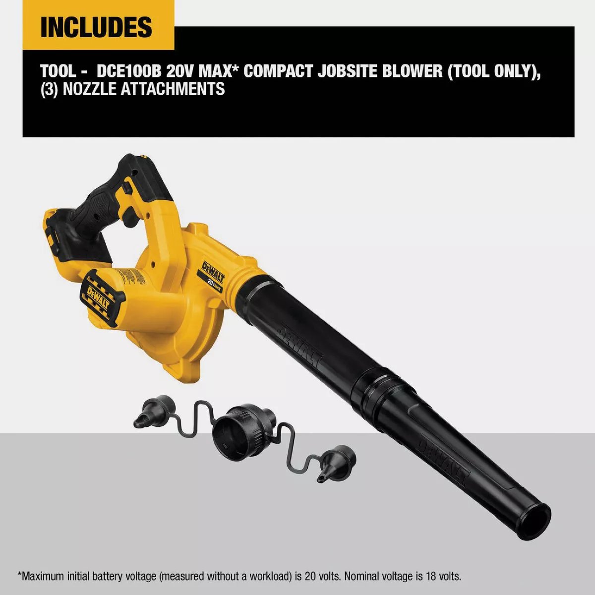 DEWALT 20V MAX Compact Cordless Jobsite Blower (Tool Only) - photo 2