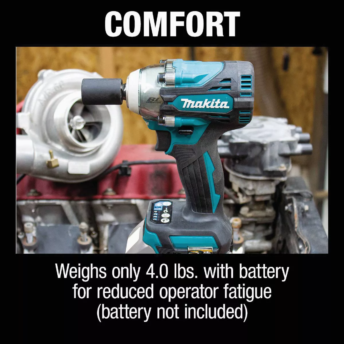 Makita 18 Volt LXT Lithium-Ion Brushless 1/2 In. 4-Speed Cordless Impact Wrench with Detent Anvil (Tool Only) - photo 5