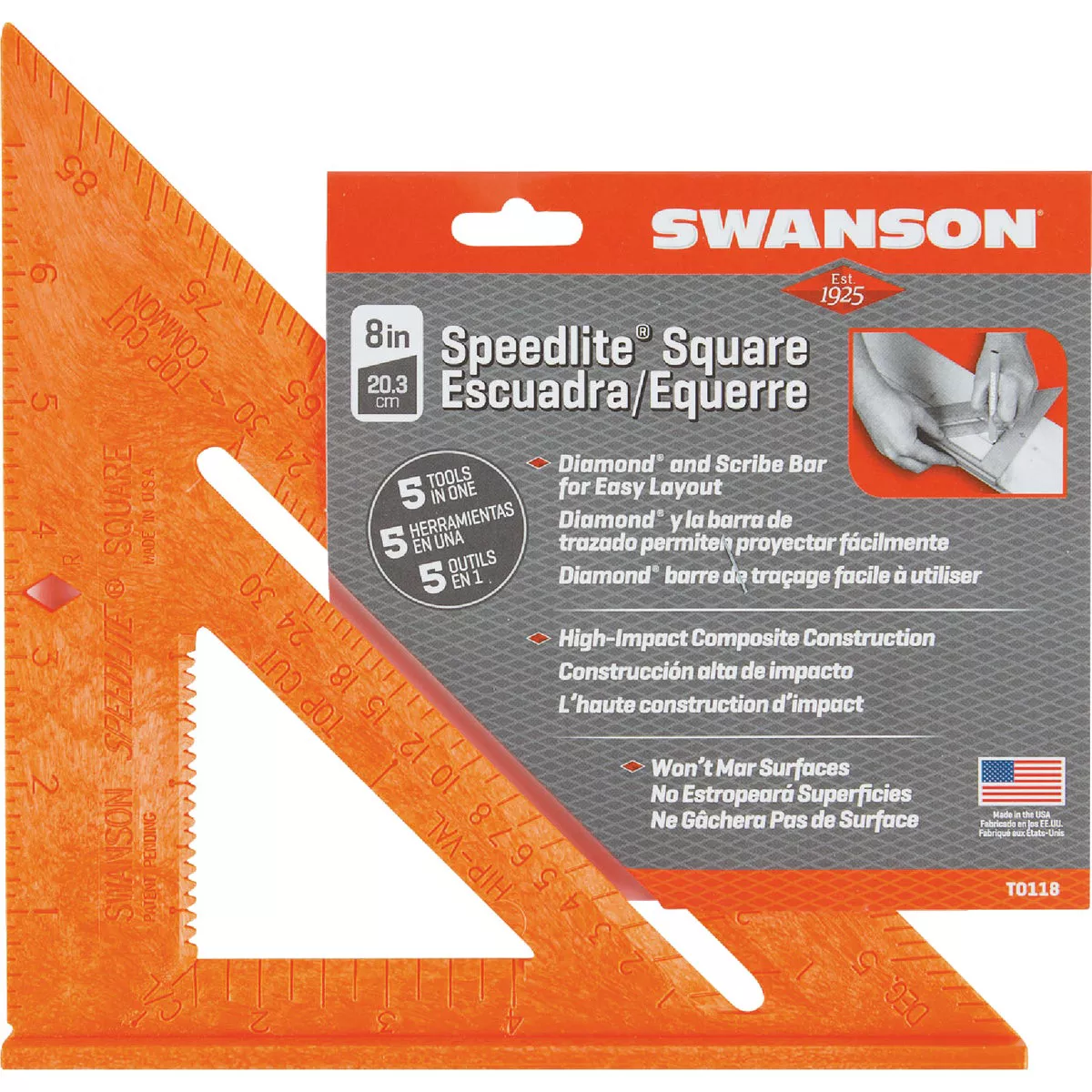 Swanson Speedlite 8 In. Plastic Rafter Square - photo 2