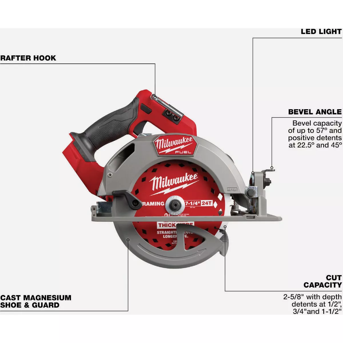 Milwaukee M18 FUEL Brushless 7-1/4 In. Cordless Circular Saw (Tool Only) - photo 2