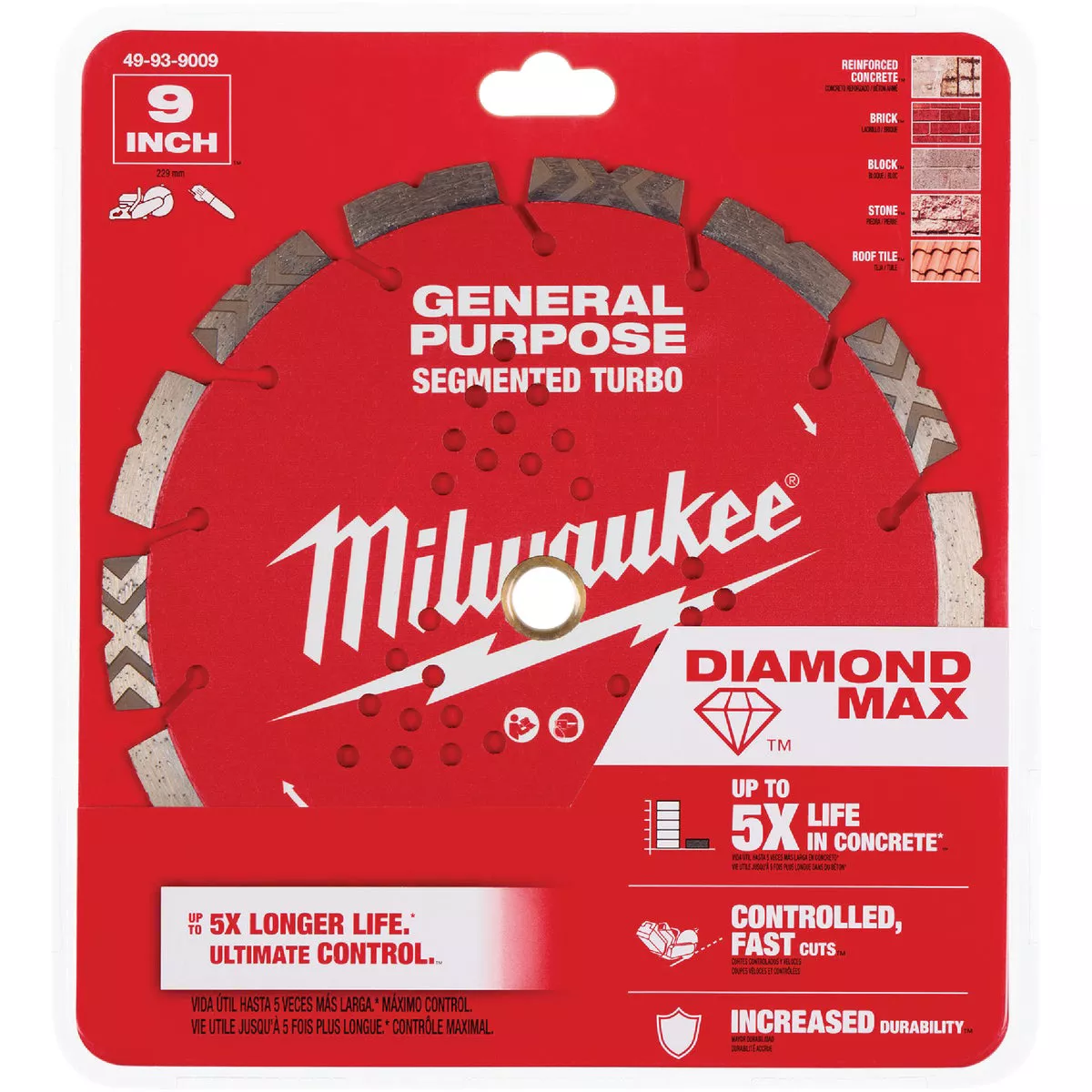 Milwaukee DIAMOND MAX 9 In. Segmented Turbo Rim General Purpose Diamond Blade - photo 2