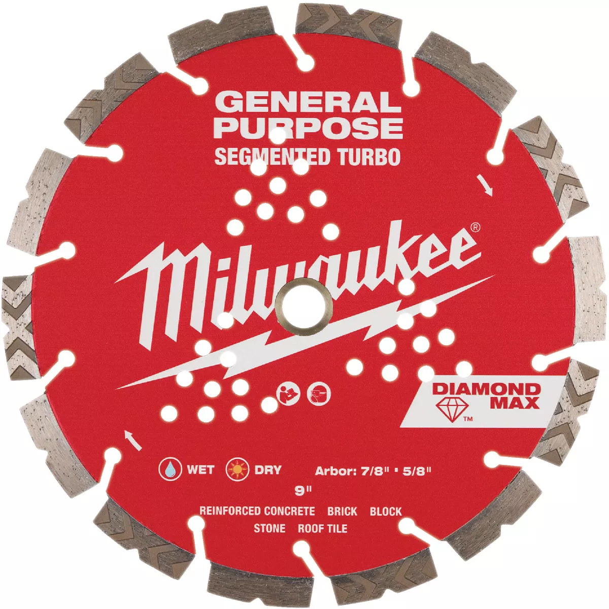 Milwaukee DIAMOND MAX 9 In. Segmented Turbo Rim General Purpose Diamond Blade - photo 3