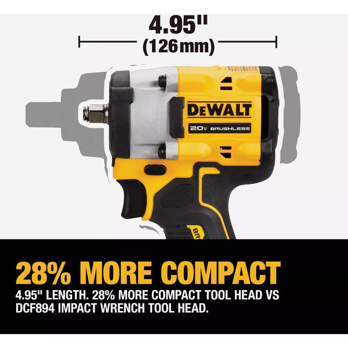 DEWALT ATOMIC 20V MAX Brushless 3/8 In. Cordless Impact Wrench with Hog Ring Anvil (Tool Only) - photo 2