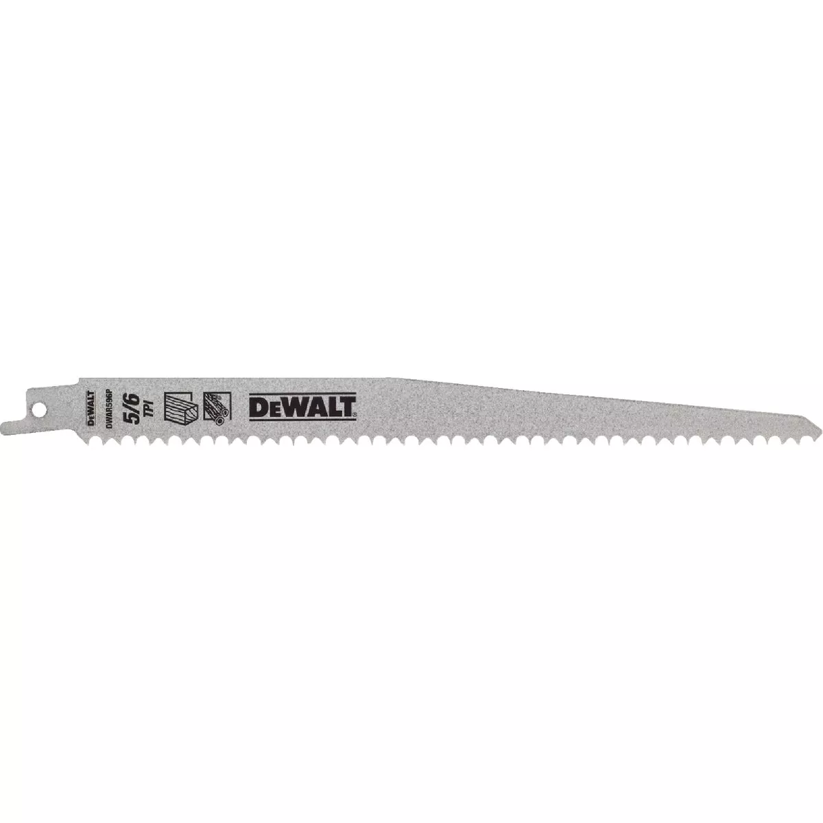 DEWALT 9 In. 6 TPI Bi-Metal Pruning Reciprocating Saw Blade (5-Pack)