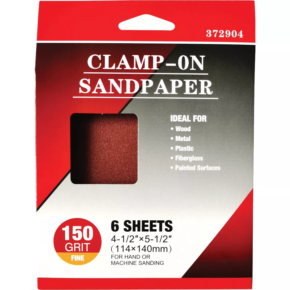Clamp-On 150 Grit 4-1/2 In. x 5-1/2 In. 1/4 Sheet Power Sanding Sheet (6-Pack) - photo 2