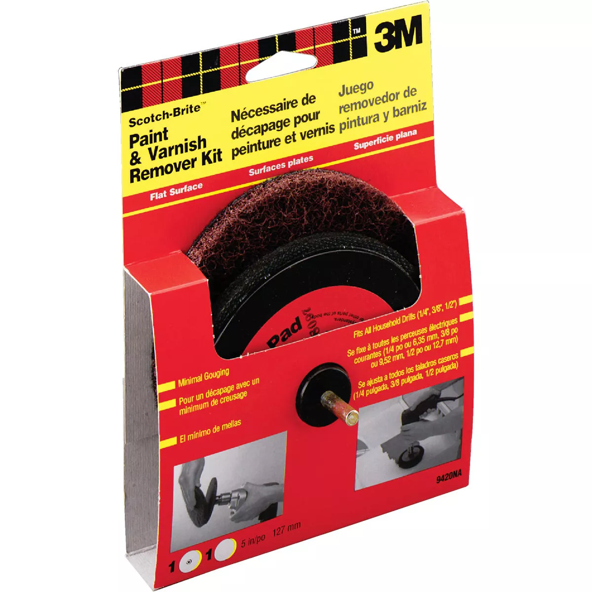 3M Scotch-Brite 5 In. Flat Surface Paint & Varnish Remover Kit