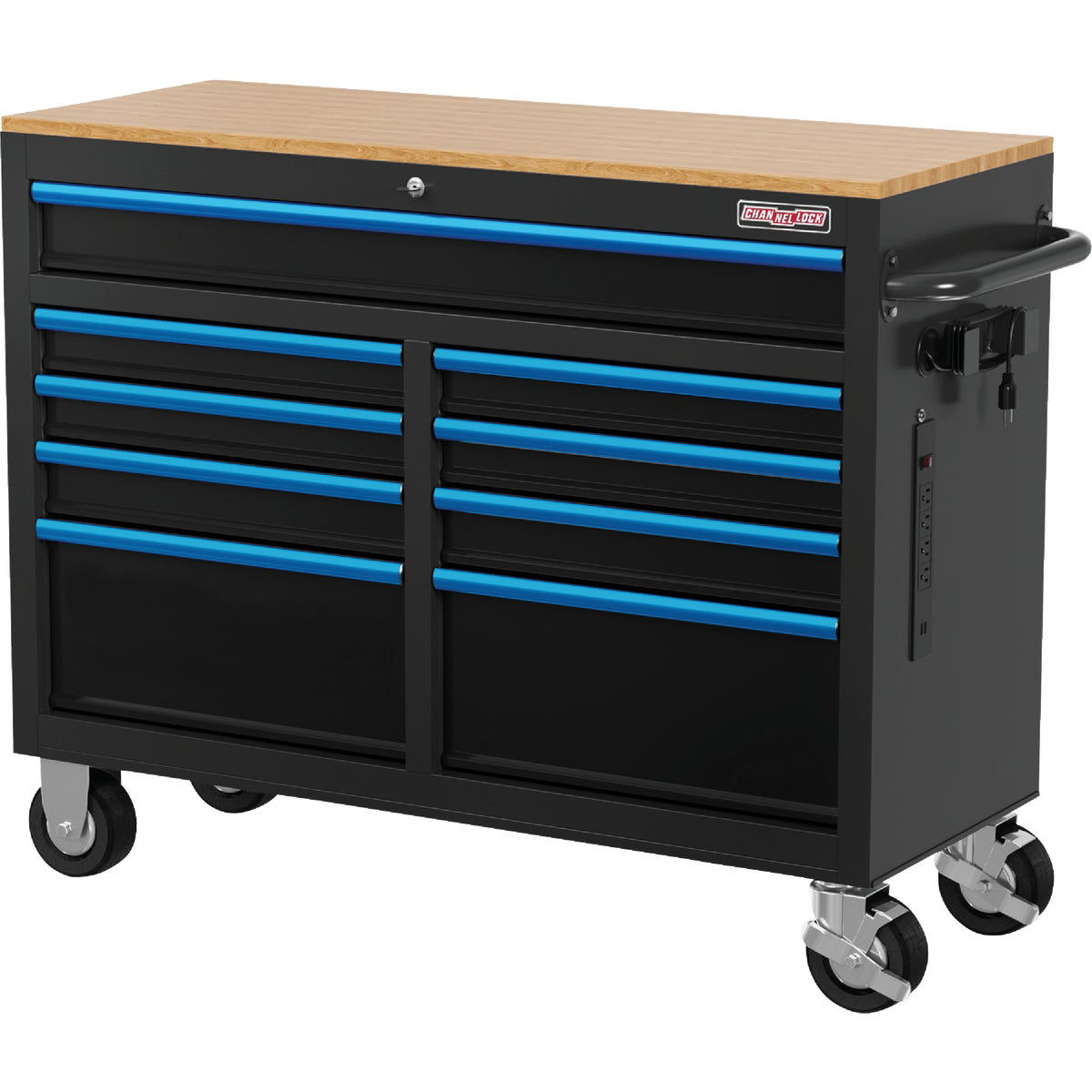 Channellock 46 In. 9-Drawer Tool Cabinet with Wooden Top | Do it Best