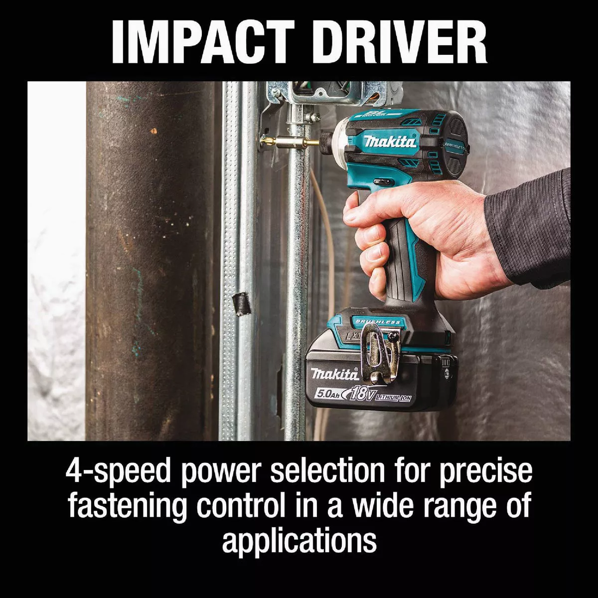 Makita 2-Tool 18 Volt LXT Lithium-Ion Brushless Hammer Drill/Driver & 4-Speed Impact Driver Cordless Tool Combo Kit - photo 8