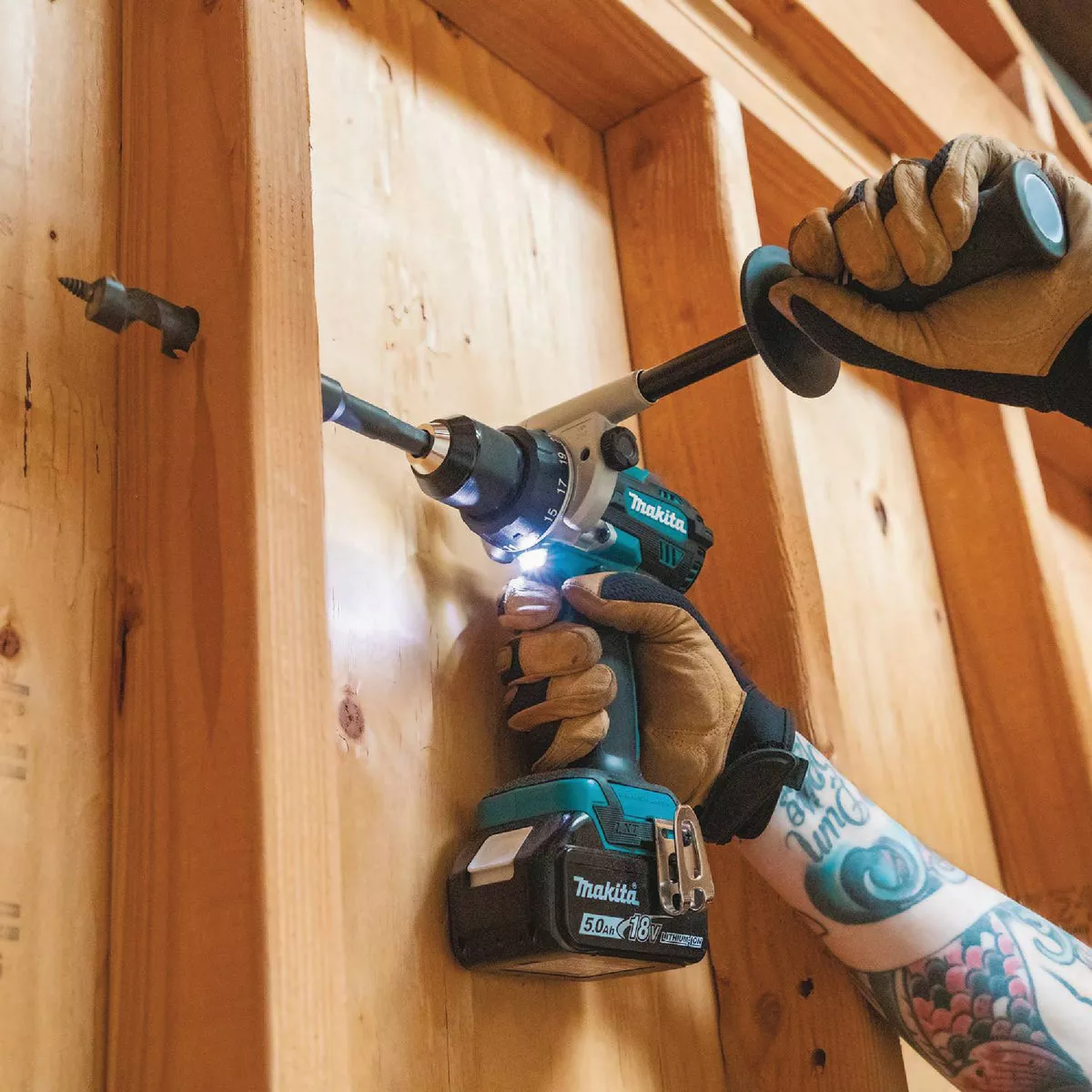Makita 2-Tool 18 Volt LXT Lithium-Ion Brushless Hammer Drill/Driver & 4-Speed Impact Driver Cordless Tool Combo Kit - photo 18