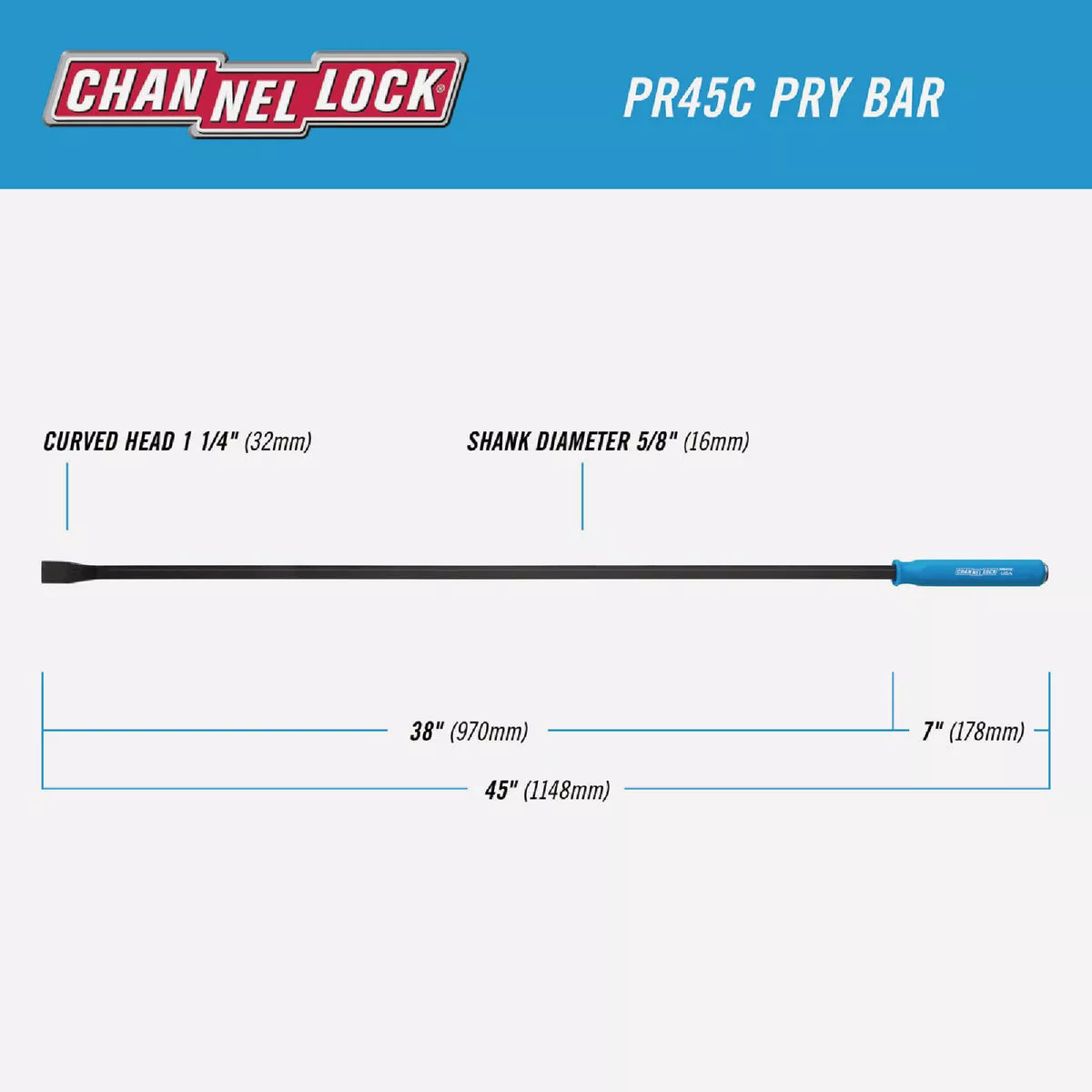 Channellock 45 In. Professional Pry Bar - photo 2