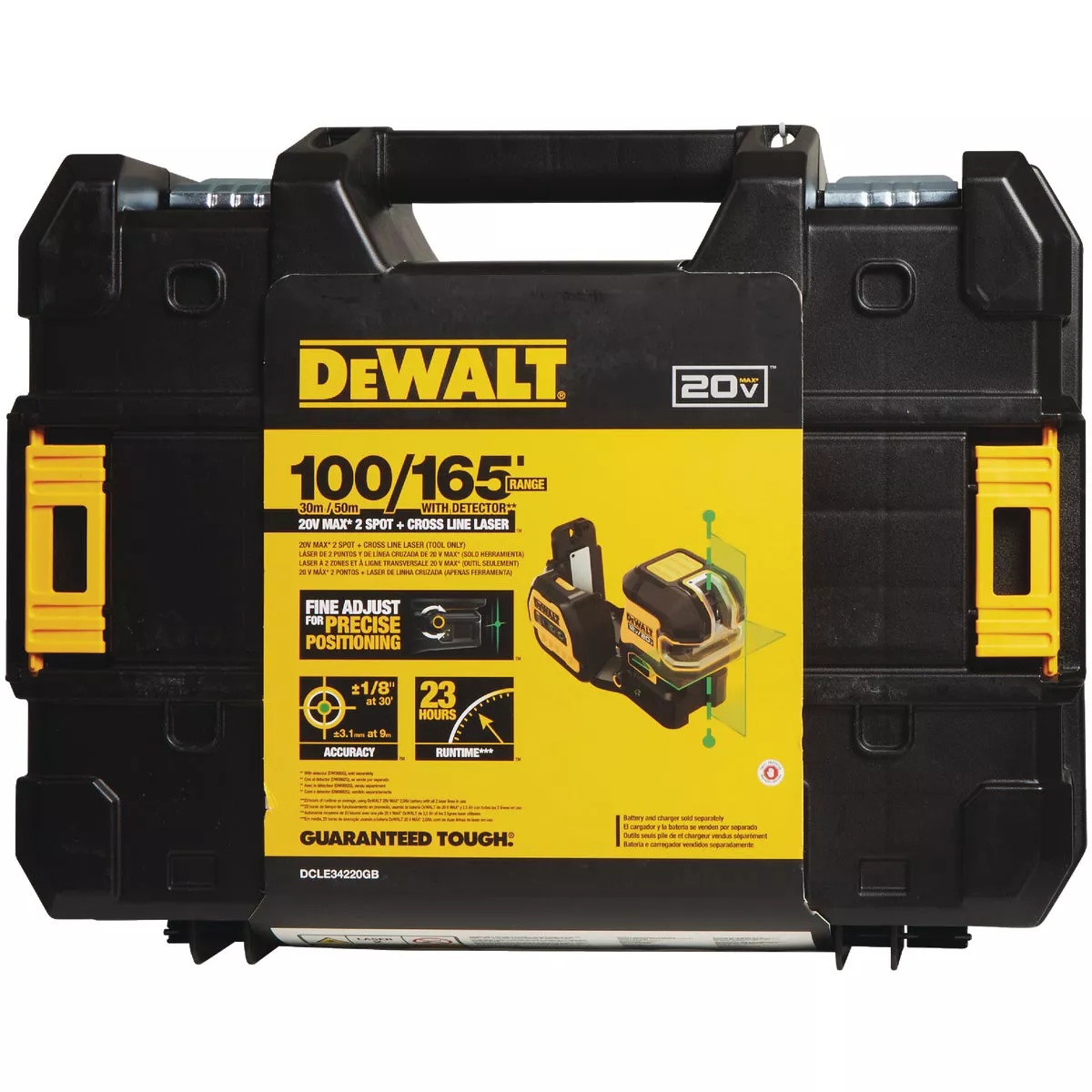 DEWALT 12V/20V MAX Cordless Green Self-Leveling Cross Line 2-Spot Laser Level (Tool Only) - photo 2