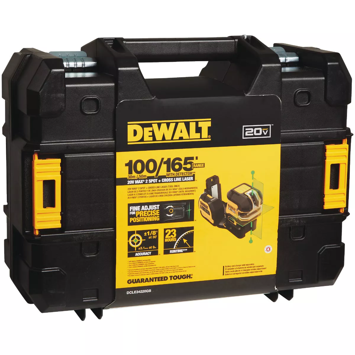 DEWALT 12V/20V MAX Cordless Green Self-Leveling Cross Line 2-Spot Laser Level (Tool Only) - photo 4