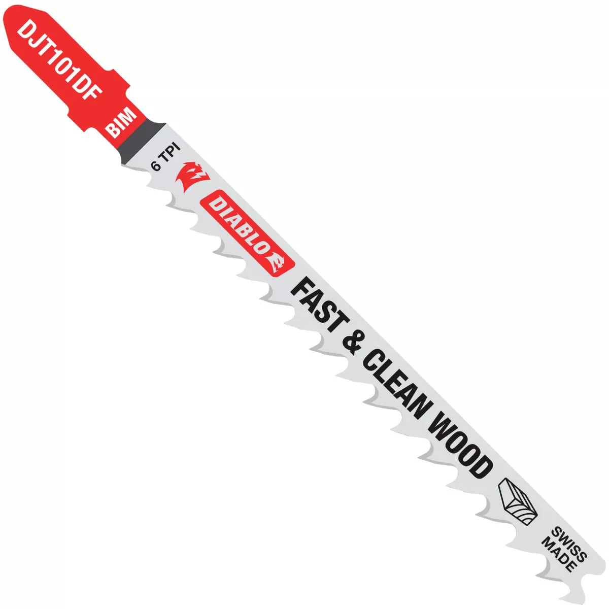 Diablo 4 In. x 6 TPI T-Shank Bi-Metal Jig Saw Blade for Fast & Clean Wood (5-Pack)