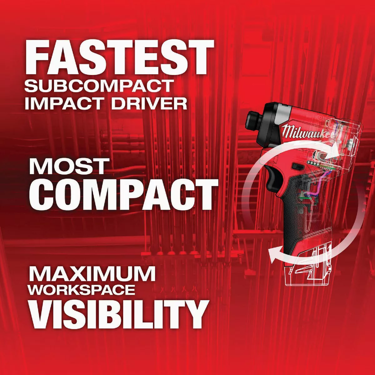 Milwaukee M12 FUEL Brushless 1/4 In. Hex Subcompact Cordless Impact Driver (Tool Only) - photo 2