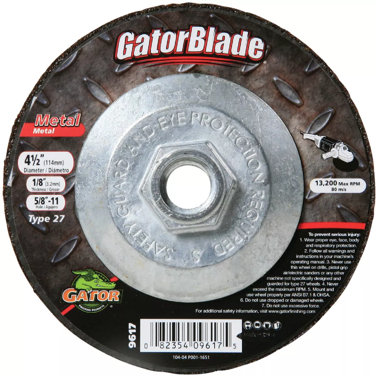 Gator Blade Type 27 4-1/2 In. x 1/8 In. x 5/8 In.-11 Metal Cut-Off ...