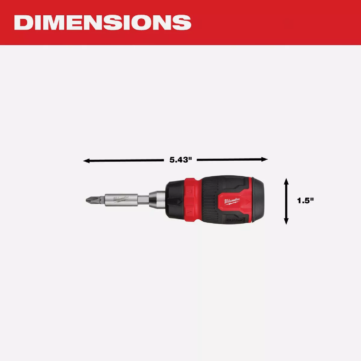 Milwaukee 8-in-1 Ratcheting Compact Multi-Bit Driver - photo 3