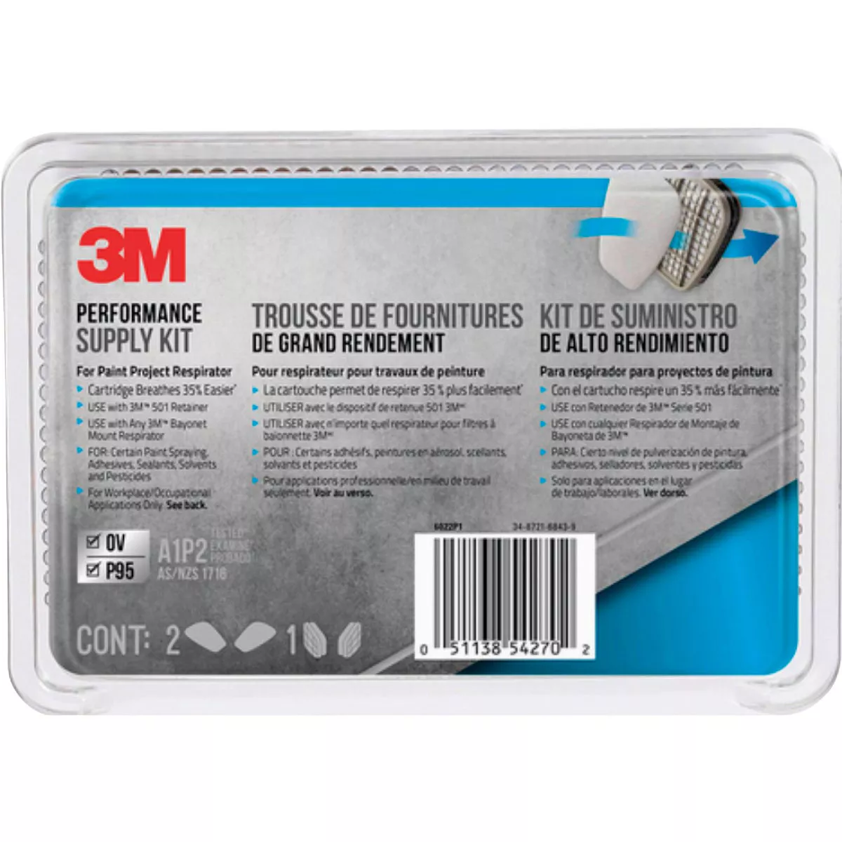 3M Performance Replacement Kit for the Paint Project Respirator OV/P95