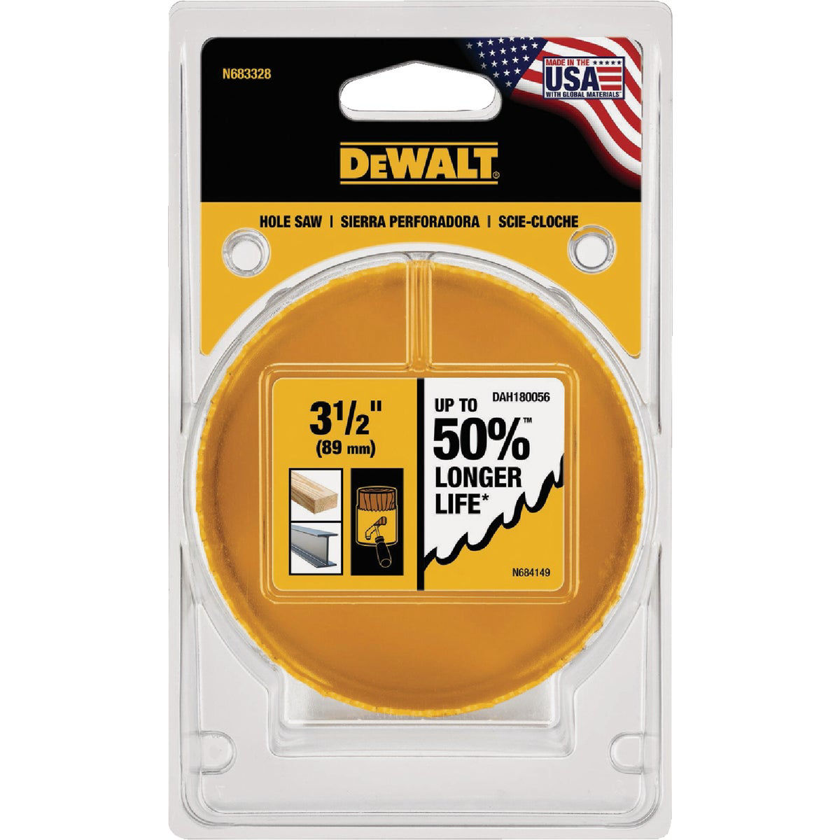 DeWALT 3 (76mm) Bi Metal Hole Saw