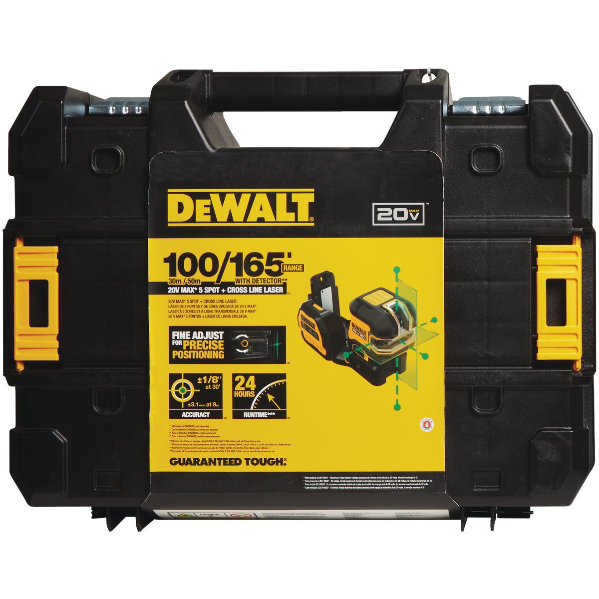 DEWALT 12V 20V MAX Cordless Green Cross Line 5 Spot Laser Level