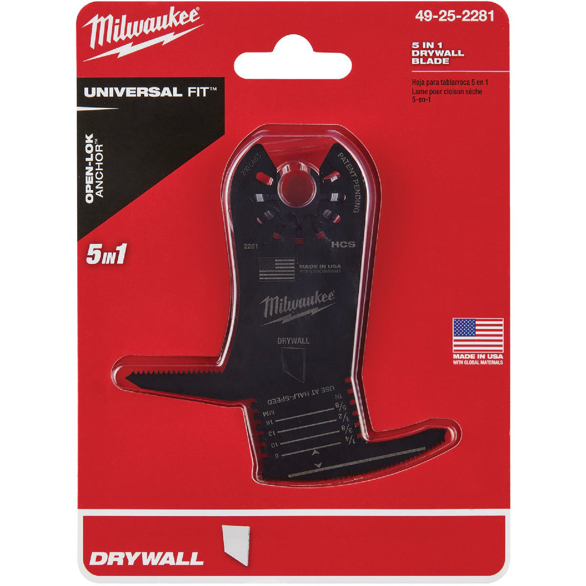 Milwaukee OPEN-LOK 5-In-1 Bi-Metal Drywall Oscillating Blade | Do it Best
