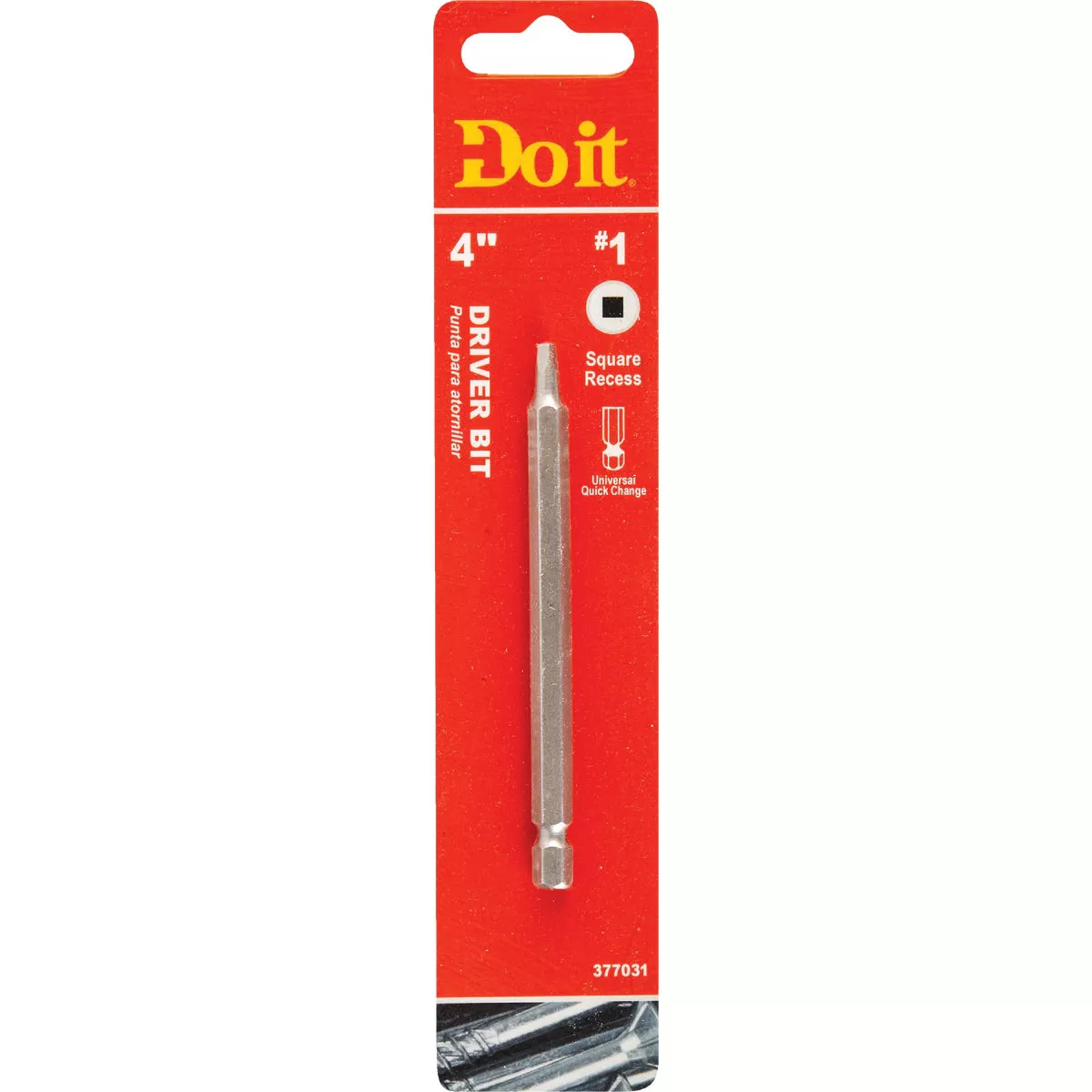Do it #1 Square Recess 4 In. Power Screwdriver Bit