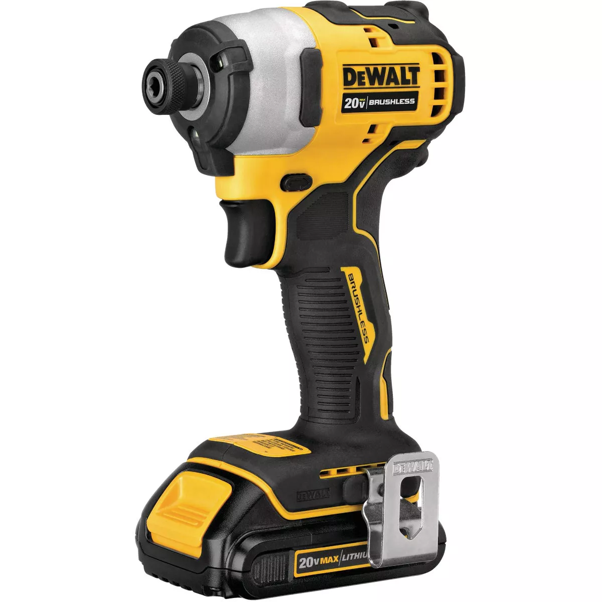 DEWALT ATOMIC 20V MAX Brushless 1/4 In. Hex Cordless Impact Driver Kit with 1.5 Ah Battery & Charger