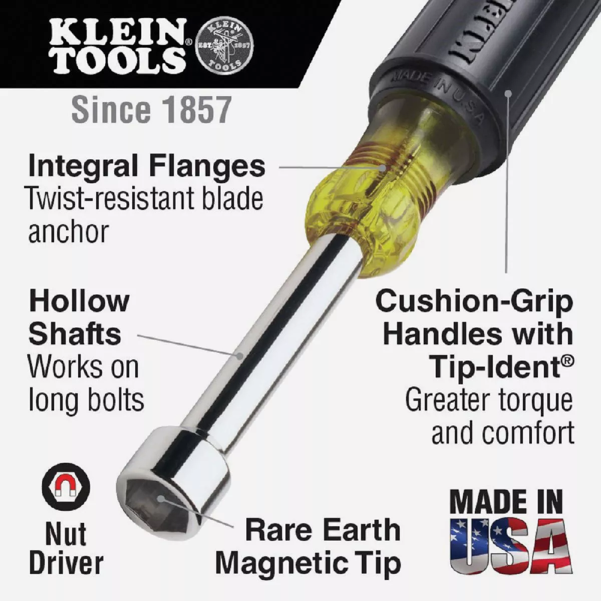 Klein Standard 11/32 In. Nut Driver with 3 In. Hollow Shank - photo 2
