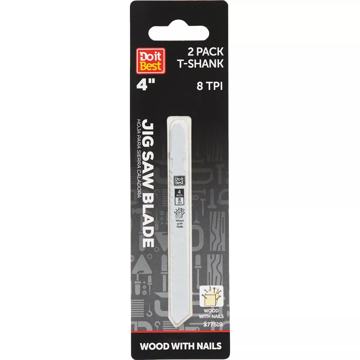 Do it Best T-Shank 4 In. 8 TPI Nail-Embedded Wood Jigsaw Blade (2-Pack)