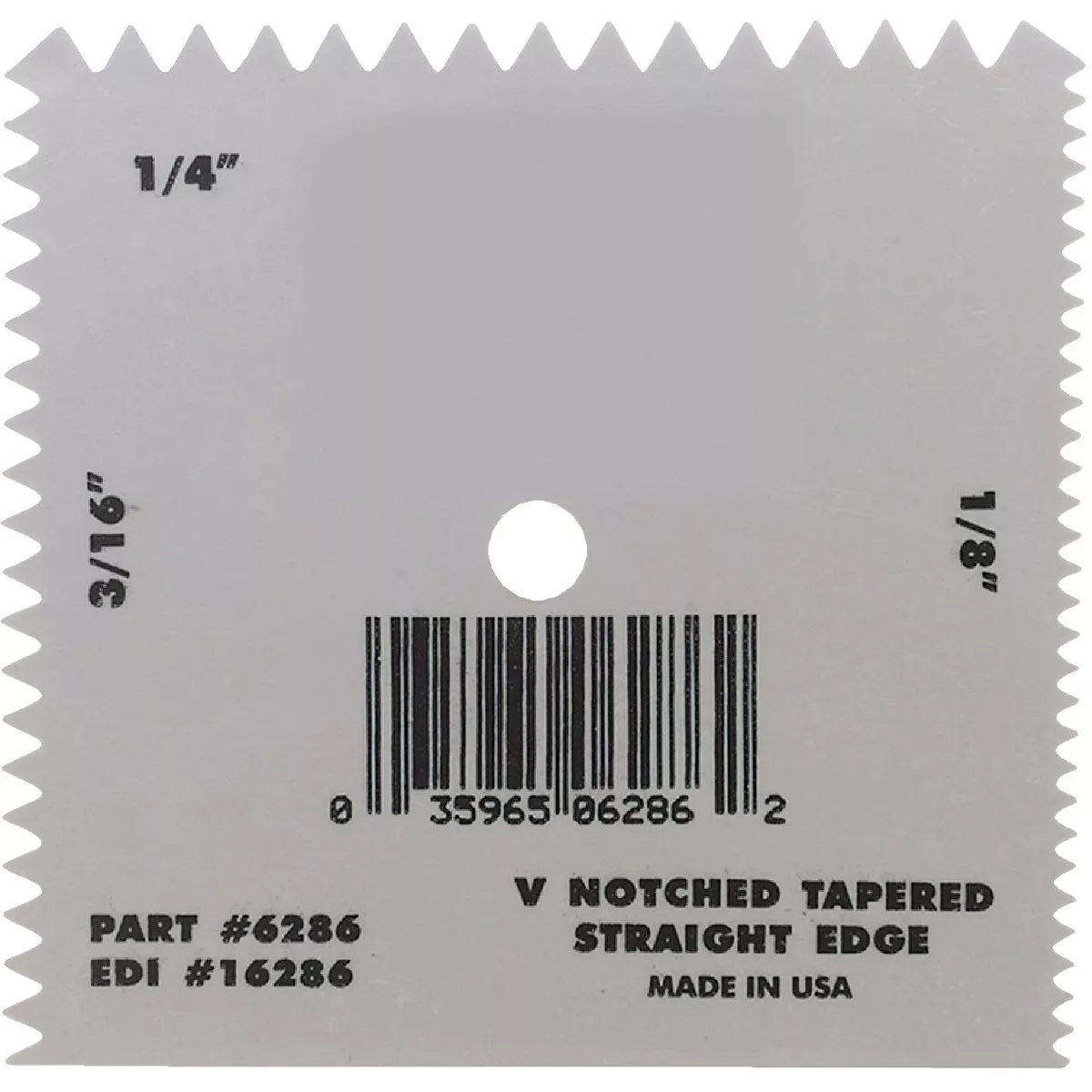 Marshalltown QLT 1/8 In., 3/16 In., 1/4 In. V-Notch & Straight Edge Disposable Adhesive Spreader