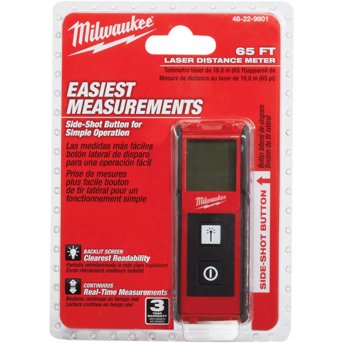 Milwaukee 65 Ft. Backlit Screen Laser Distance Meter - photo 3