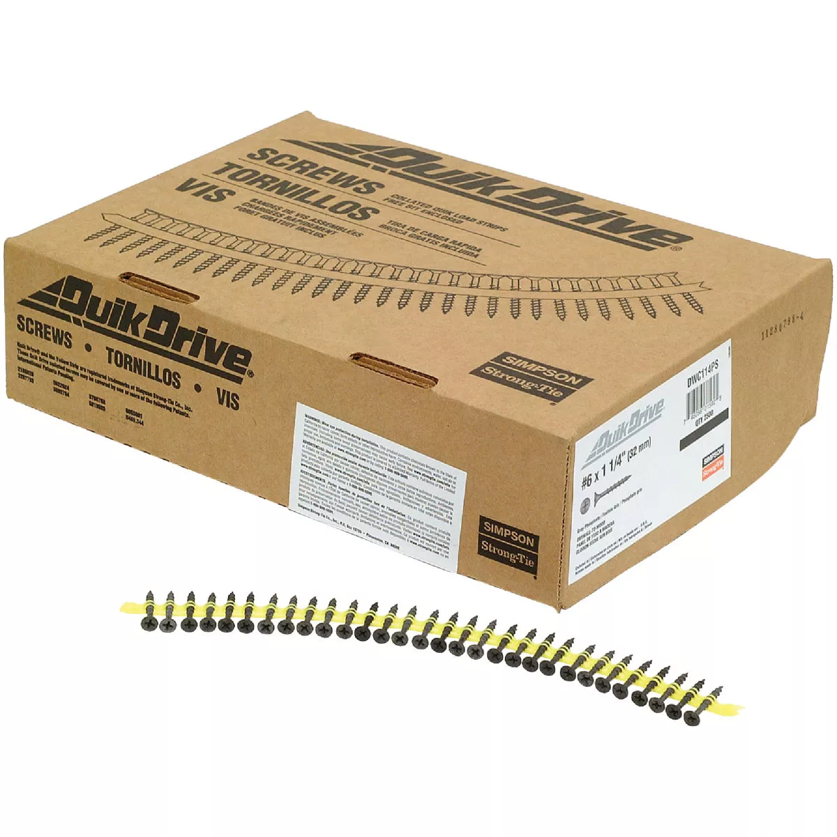 DWC Drywall Screw (Collated) #6 x 1-1/4 in. #2 Phillips Bugle-Head (2500-Qty)