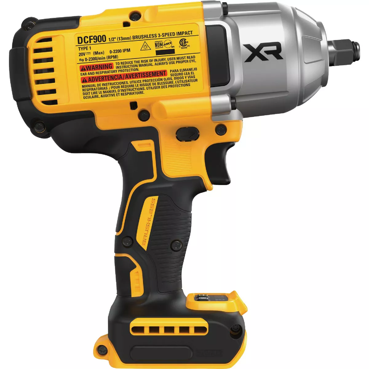 DEWALT 20V MAX XR Brushless 1/2 In. High Torque Cordless Impact Wrench with Hog Ring Anvil (Tool Only) - photo 6