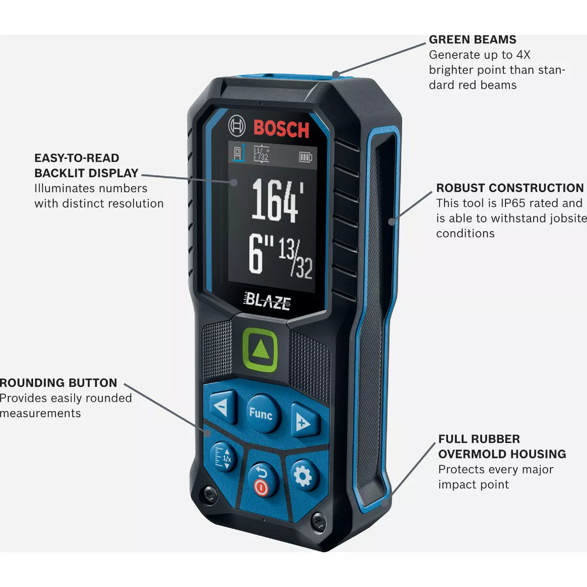 Bosch BLAZE Green-Beam 165 Ft. Laser Measure - photo 3