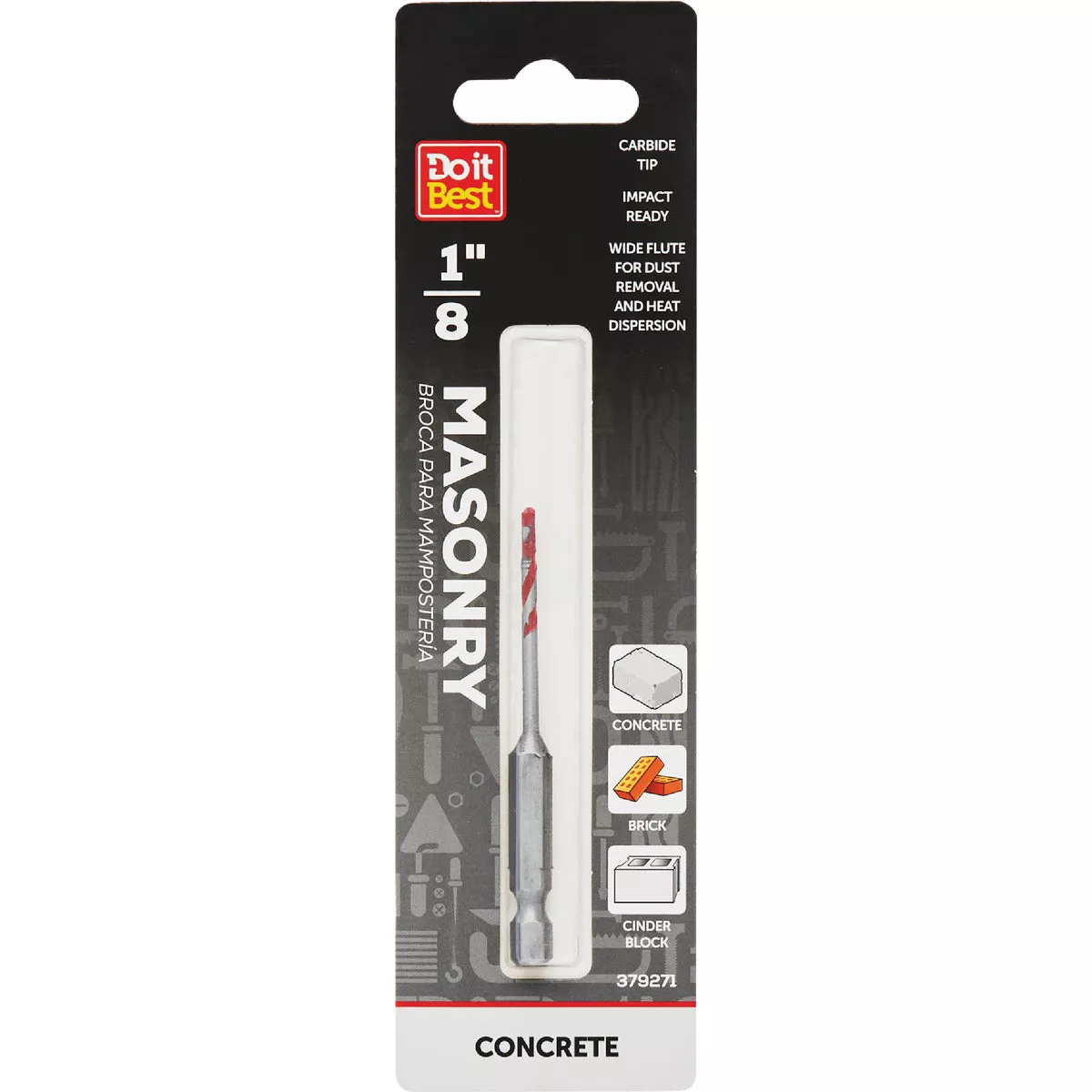 Do it Best 1/8 In. x 3 In. Impact Ready Carbide Masonry Drill Bit