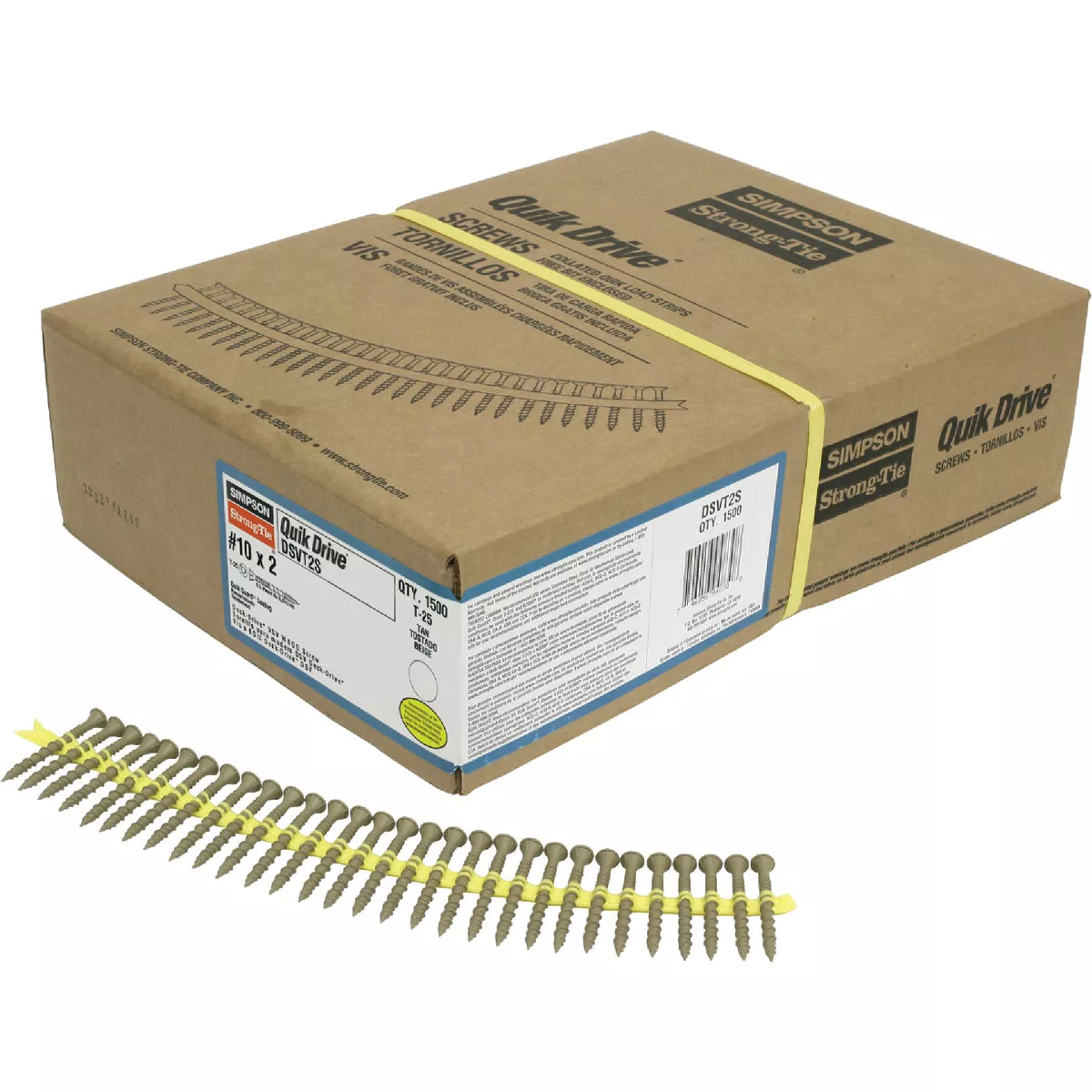 Deck-Drive DSV WOOD Screw (Collated) #10 x 2 in. T25 6-Lobe, Tan (1500-Qty)