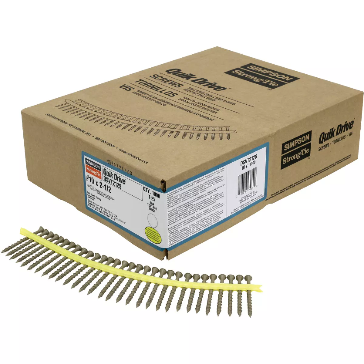 Deck-Drive DSV WOOD Screw (Collated) #10 x 2-1/2 in. T25 6-Lobe, Tan (1000-Qty)