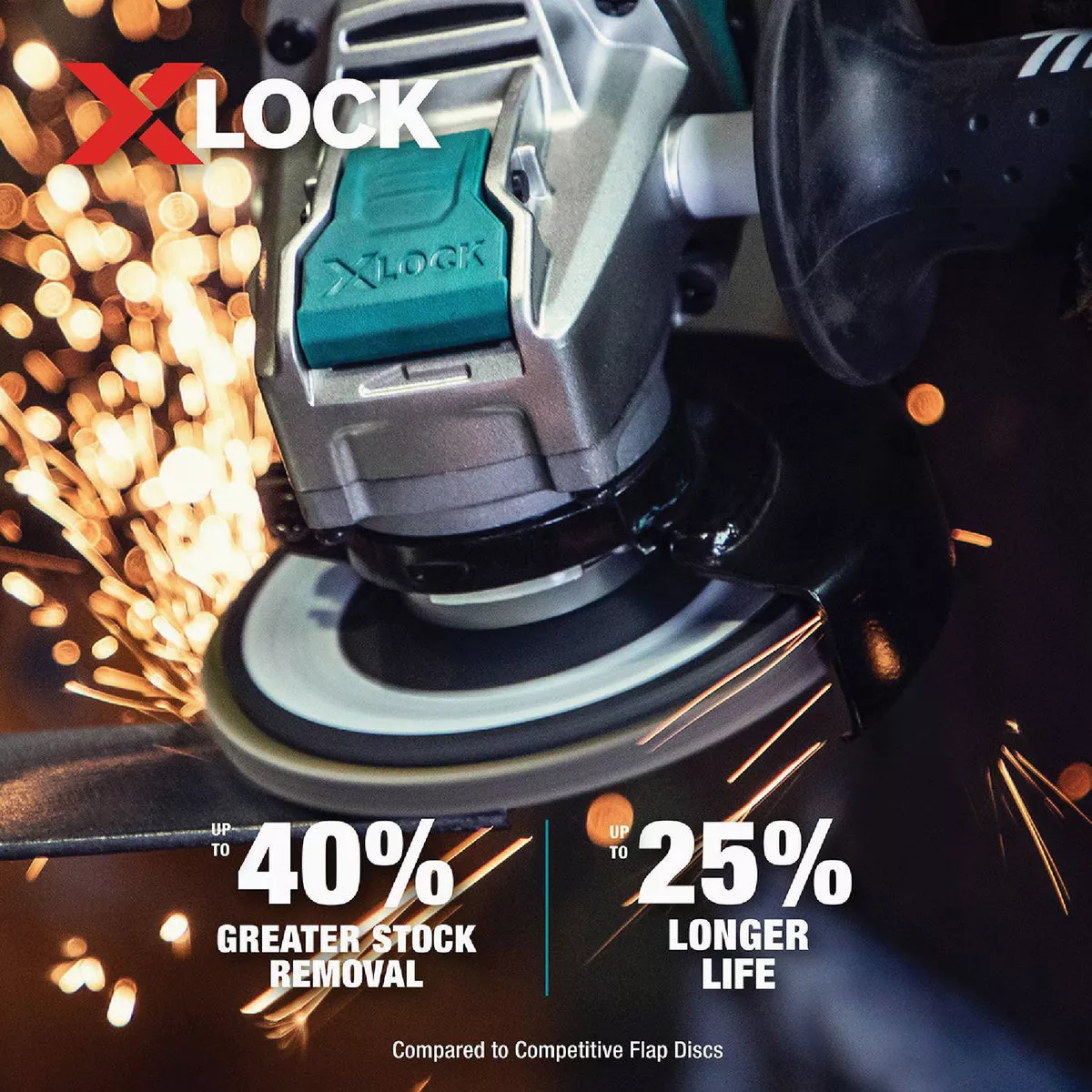Makita X-LOCK 4-1/2 In. x 7/8 In. 60-Grit Type 29 Zirconia Angle Grinder Flap Disc (3-Pack) - photo 3