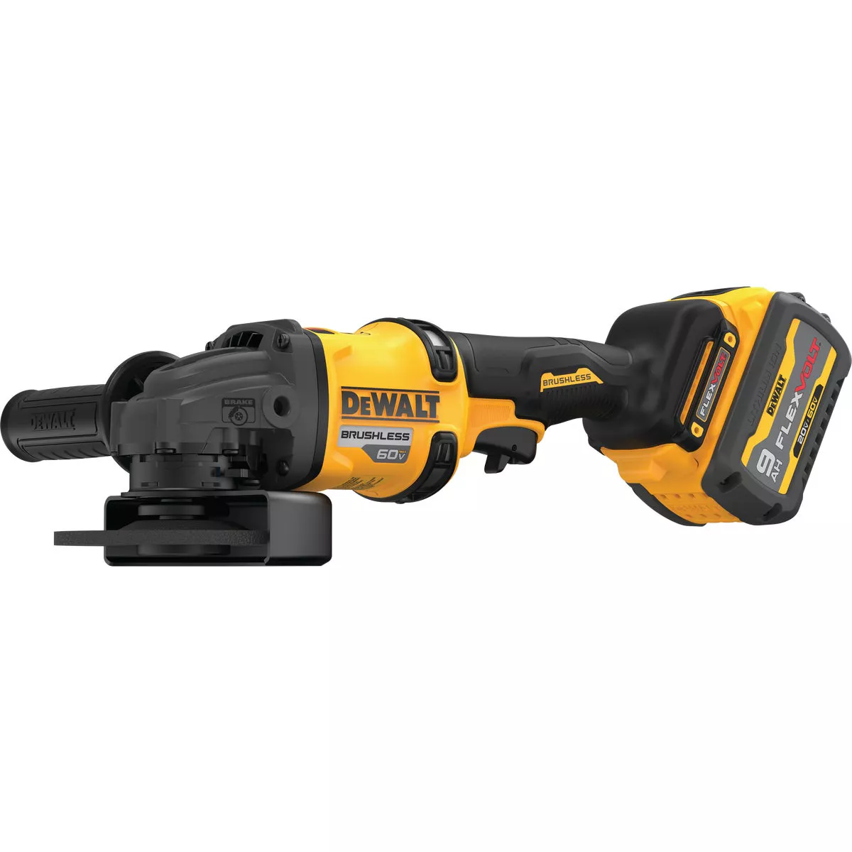 FLEXVOLT 60-Volt MAX Lithium-Ion Cordless Brushless 4-1/2 in. Angle Grinder with Batteries and Bonus Reciprocating Saw FLEXVOLT 60-Volt MAX Lithium-Ion Cordless Brushless 4-1/2 in. Angle Grinder with Batteries and Bonus Reciprocating Saw