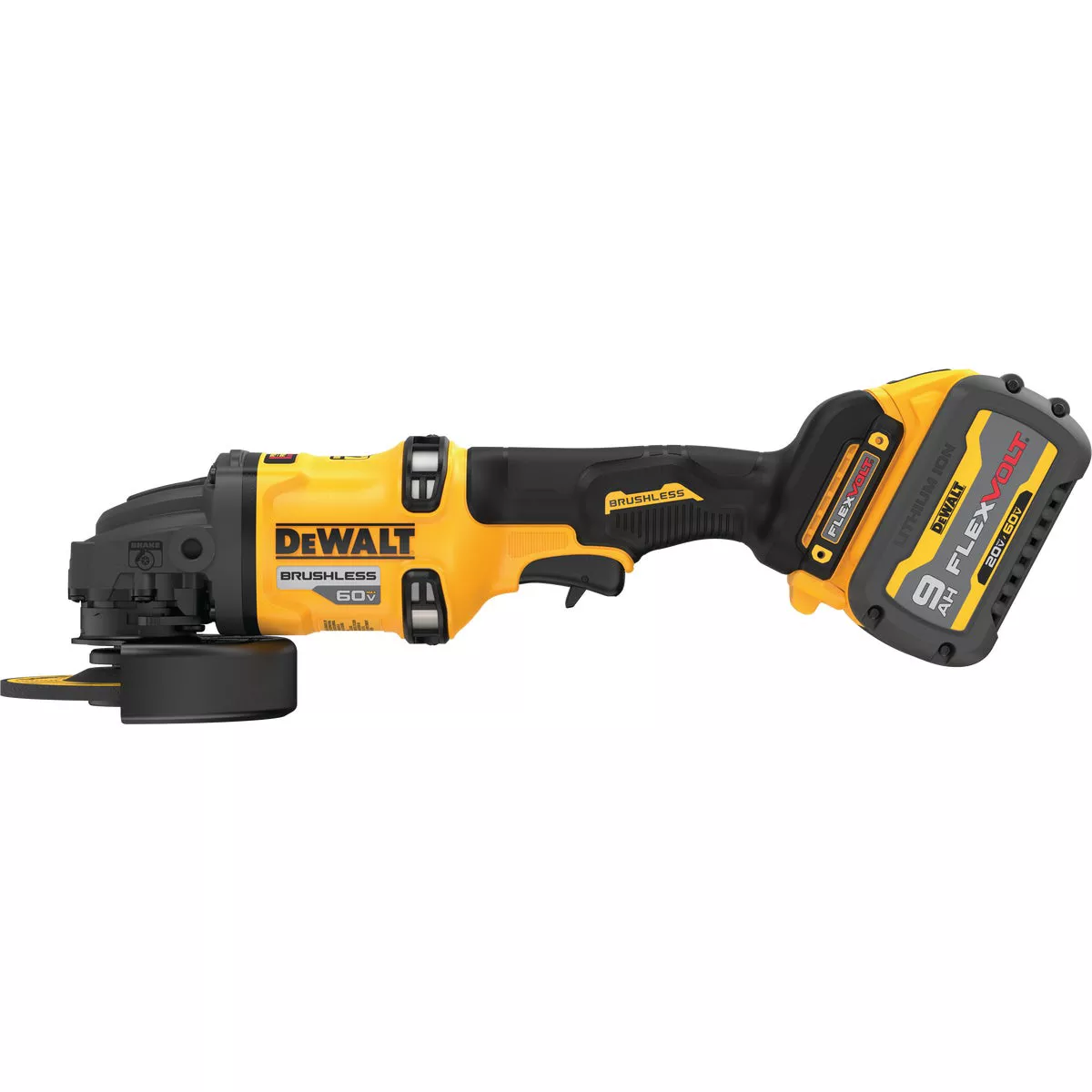 DEWALT FLEXVOLT 60V MAX 4-1/2 In. / 6 In. Brushless Cordless Angle Grinder Kit with FLEXVOLT 9.0 Ah Battery & Charger - photo 3