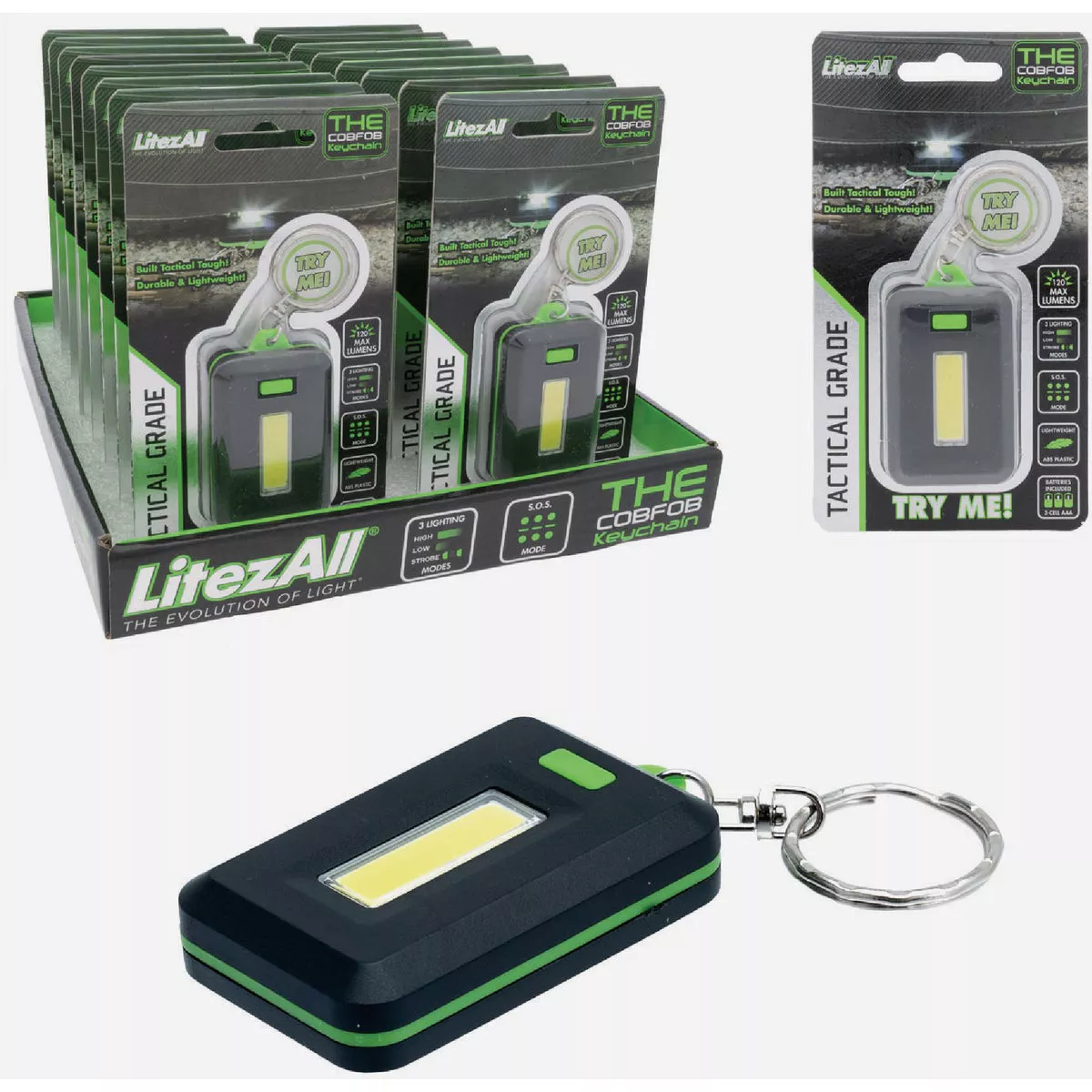 LitezAll Promier Products THE COBFOB 120 Lm. LED Keychain Light-