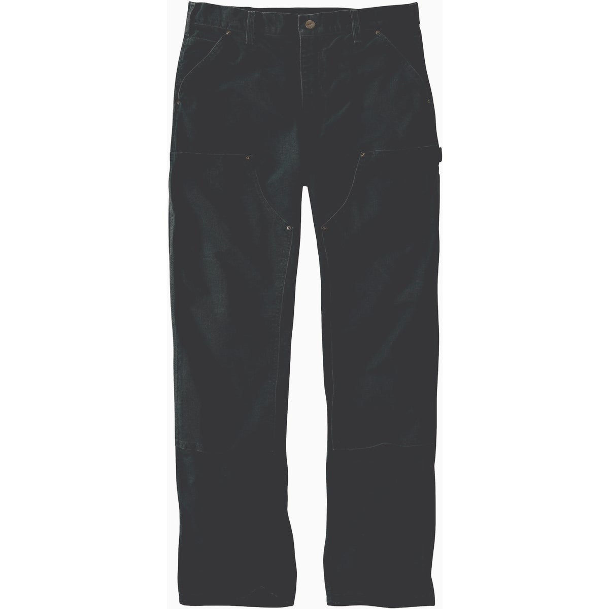 Carhartt Men's 42x34 Black Washed Duck Double-Front Utility Work Pants, Loose  Fit