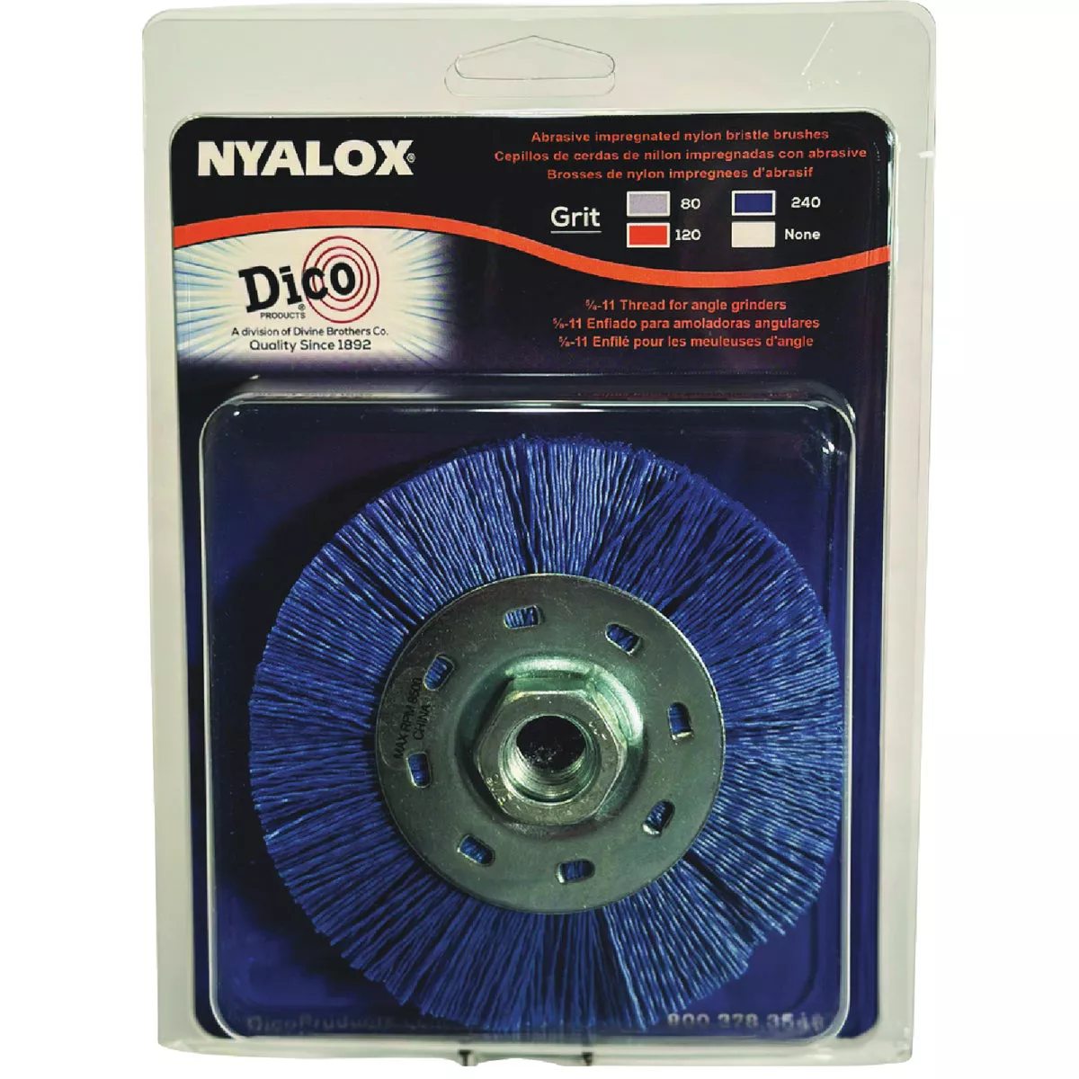 Dico Nyalox 4-1/2 In. Fine Blue Angle Grinder Wheel Brush - photo 2