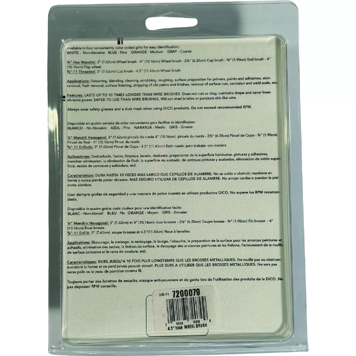 Dico Nyalox 4-1/2 In. Fine Blue Angle Grinder Wheel Brush - photo 3